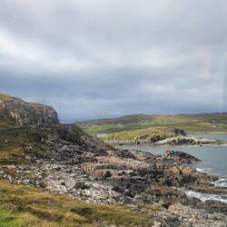 There was a gorgeous beach in the other side of those rocks
