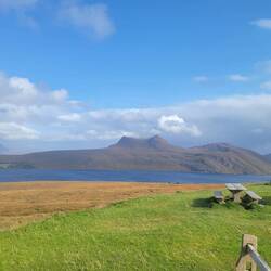 Rather than mountain ranges here you have single peaks rising out of the moors