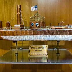 Civil War Era USS Monitor in copper @ the Arkas Maritime History Center — Bornova, İzmir.