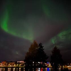 Polarlicht über Rovaniemi vom CP aus