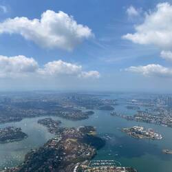 Sydney harbor from the air