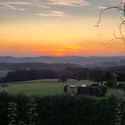 Sonnenuntergang vom Hotelzimmer aus