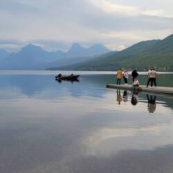 View down the lake, you can see how hazy it was...