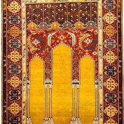 "Transylvanian Column Rug" (Kula/mid-17th century) — Arkas Sanat ... Bornova, İzmir.