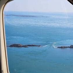 Notice the tide surging through this gap