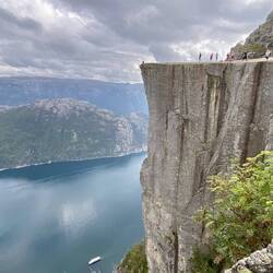 Preikestolen or Pulpit Rock from the side