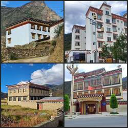 Schöne Häuser am Wegesrand