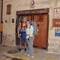 Jörg and I in 2009 leaving the albergue in Hospital de Orbigo