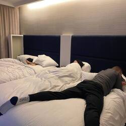 Who were hit with jet lag