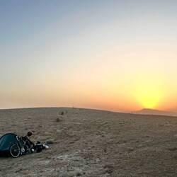 Letztes Camping in Tadschikistan .