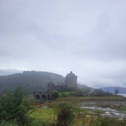Eilean Donan Castle. It was beautiful but a little forbidden on its little island.