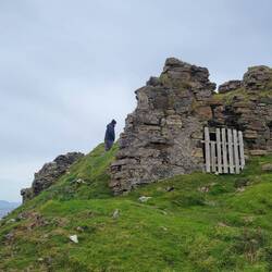 Climbing the castle walls