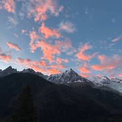 Sunrise over Mont Blanc massif