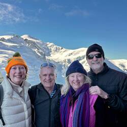 Mont Blanc in the background - we've had great weather