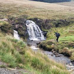 The first falls at the Fairy Pools