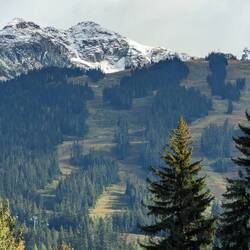 Slopes above Whistler pre ski season