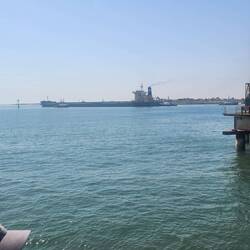 Ship going out of the port