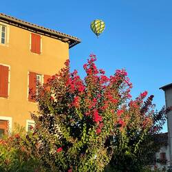 Hot air balloon floated past - just perfect