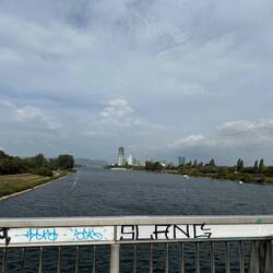 View the other direction of the Danube River