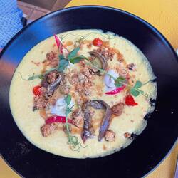 Yellow pepper mousse