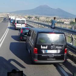 Stau kurz vor der Ausfahrt nach Pompeji