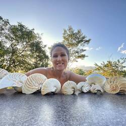 Beautiful Brax, said mum get in i'll take a picture of you with your shells