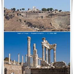 Temple of Trajan @ the Pergamum Acropolis ... from afar & near — Bergama, İzmir.