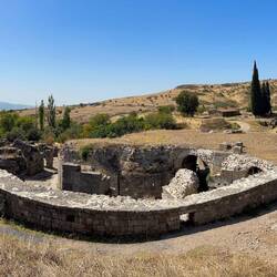 Panoramic look down into the treatment and sleeping rooms ... Asclepieion - Bergama, İzmir.
