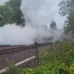 Train leaving the station