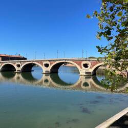 The Garone river across the road from our apartment