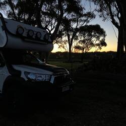 Our first night camping off-grid in Bill