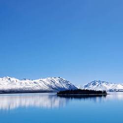 Motuariki Island im Lake Tekapo