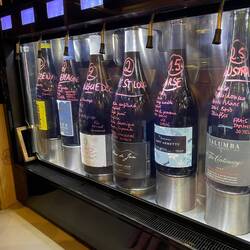 There are 40 wines on tap to choose from