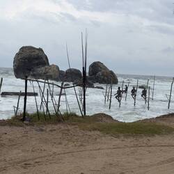 Stilt fishermen.