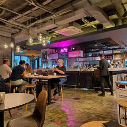 Having breakfast 🍳 in the funky bar