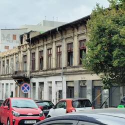 These buildings are derelict but the gypsies ( dirty, poor and beggars) have moved in.