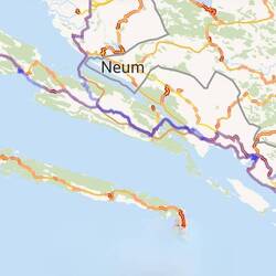 Blue highlights, most of that day's ride