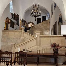 We walked up and down this staircase because it's so beautiful.