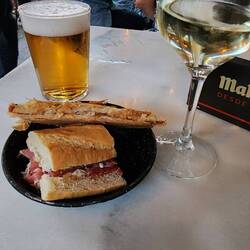 Our first round with tapas.