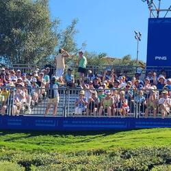 the crowd...can you see me getting the crowds reved up?