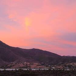 a sunset view from our balcony
