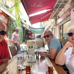 Turkish tea ... usually a complimentary post-meal offering — Kemeraltı, İzmir.