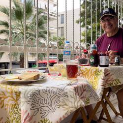 Breakfast on the balcony — Alsancak, İzmir.