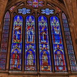Stained glass at the cathedral.
