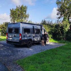 Wieder auf unseren gestrigen Stellplatz auf der Farm