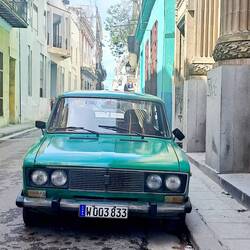 Just an old Lada. Shortage on Desil so alot parked up or can que for 24hrs. Everything is rationed.