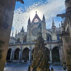 Sun shinning through part of the Cathedral