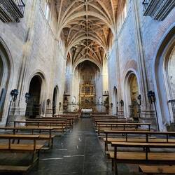Nave of the church of the hotel we are staying at (Paradores)