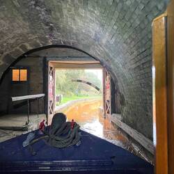 Exiting the tunnel on the final leg of our voyage