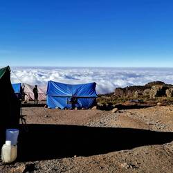 Our camp above the clouds!